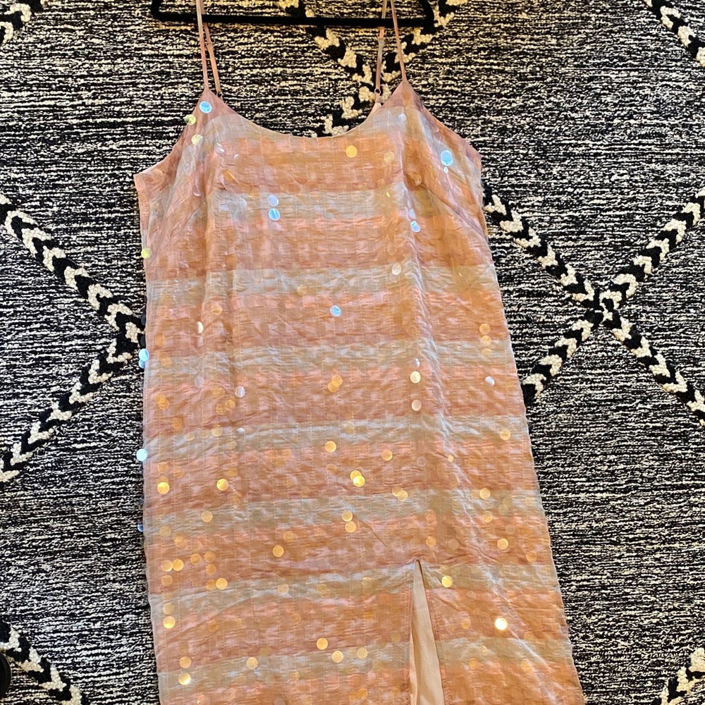 Eloquii Sequin Pink Slip Dress